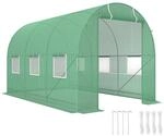 Outsunny Gew&auml;chshaus 350x200x200cm Foliengew&auml;chshaus Tomatenhaus mit T&uuml;r, 6