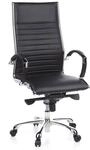 hjh OFFICE 660500 Profi Chefsessel Parma 20 Leder Schwarz B&uuml;rostuhl Drehstuhl, hohe