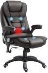 HOMCOM B&uuml;rostuhl mit Massagefunktion Ergonomischer Chefsessel mit Heizfunktion,