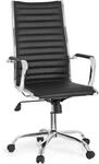 hjh OFFICE 660940 Profi Chefsessel VEMONA 20 Kunstleder Schwarz/Chrom moderner