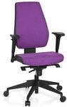 hjh OFFICE 608817 Profi B&uuml;rostuhl PRO-TEC 500 Stoff Lila Drehstuhl ergonomisch,