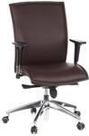 hjh OFFICE 600140 Chefsessel Murano 10 Leder Braun B&uuml;rostuhl, mittelhohe