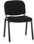 hjh OFFICE 704000 Besucherstuhl XT 600 Stoff Schwarz Konferenzstuhl bequem