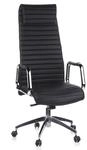 hjh OFFICE 600900 Chefsessel ASPERA 20 Nappaleder Schwarz/Chrom B&uuml;rostuhl mit hoher