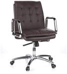 hjh OFFICE 600934 Chefsessel Villa 10 Leder Braun hochwertiger B&uuml;rostuhl, mittelhohe
