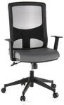 hjh OFFICE 653140 B&uuml;rostuhl LAVITA Stoff/Netz Schwarz/Grau Drehstuhl ergonomische