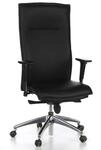 hjh OFFICE 600000 Chefsessel Murano 20 Leder Schwarz B&uuml;rostuhl, hohe R&uuml;ckenlehne,