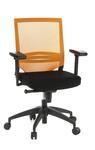 hjh OFFICE 657232 Profi B&uuml;rostuhl Porto Base Stoff/Netz Orange Drehstuhl