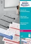 AVERY Zweckform 3491 Laserfolien - Transparentfilme f&uuml;r die Druckformerstellung (100