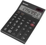 Sharp EL-125T WH Tischrechner (12 Stellen, Steuerberechnung, Solar- und