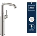 GROHE Essence, Waschtischarmatur hoch, wassersparend (Wasserhahn f&uuml;r das Bad,...