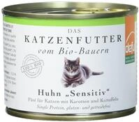 defu Katzenfutter | 12 x 200 g | Pat&eacute; Bio Huhn Sensitive | Alleinfuttermittel