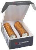 Zassenhaus Frankfurt M&uuml;hlenset aus Olivenholz in der Farbe Natur, Ma&szlig;e: 18cm,