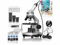 Bresser Junior Mikroskop Set Biolux DE 40x-1024x für Kinder und Erwachsene mit hoher