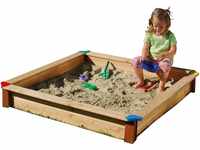 GASPO Sandkasten Classic Sandbox aus Holz einfaches Bausatzsystem, Natur,...