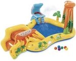 Intex 57444NP - Aufblasbarer Play Center Dinosaurier, Vinyl, Mehrfarbig, 249x191x109