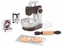 KidKraft Espresso Backset aus Holz für Kinderküche mit Küchenmaschine und Keksen,