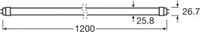 OSRAM LED R&ouml;hre TUBE T8 EM ENERGY EFFICIENCY CLASS A 120cm 10W 840, 2100 lm, 4000 K,