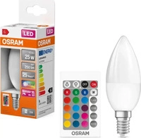 OSRAM LED Lampe LED Retrofit RGBW lamps with remote control 4.2W 827 Frosted E14