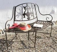 DanDiBo Gartenbank Metall Halbrund 130838 Gartenbank Sitzbank Baumbank 2 Sitzer...