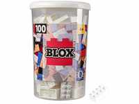 Simba 104118915 - Blox, 100 weiße Bausteine für Kinder ab 3 Jahren, 8er Steine,