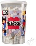 Simba 104118915 - Blox, 100 wei&szlig;e Bausteine f&uuml;r Kinder ab 3 Jahren, 8er Steine,