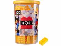 Simba 104118898 - Blox, 100 gelbe Bausteine für Kinder ab 3 Jahren, 8er Steine,
