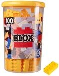 Simba 104118898 - Blox, 100 gelbe Bausteine f&uuml;r Kinder ab 3 Jahren, 8er Steine,