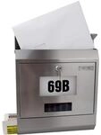 DEMA Briefkasten Solar mit Zeitungsrolle &ndash; Wetterfester Edelstahl Briefkasten mit