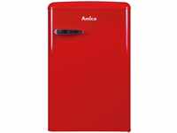 Amica KS 15610 R Retro Kühlschrank mit Gefrierfach / Chili Red (Rot) / 88cm (H) x