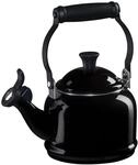 Le Creuset Demi Wasserkessel, Emaillierter Karbonstahl, 1.1 L, Schwarz gl&auml;nzend,