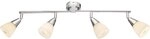 Beeindruckender 4-flg Spot Strahler Keller Chrom Glas Globo TADEUS 54919-4
