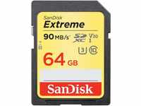 SanDisk Extreme 64 GB SDXC Speicherkarte bis zu 90 MB/Sek, Class 10, U3, V30, FFP