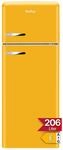 Amica KGC 15633 Y Retro K&uuml;hl-/Gefrierkombination / Honey Yellow (Gelb) / 144cm...