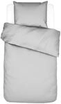 ESSENZA Bettw&auml;sche Guy Uni Baumwolle Renforce Silver, 135x200 + 1x 80x80 cm