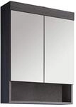 trendteam smart living - Runner - Spiegelschrank - Grau - kompakter Badspiegel mit