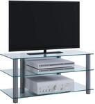 VCM TV Rack Lowboard Konsole LCD LED Fernsehtisch M&ouml;bel Bank Glastisch Tisch Schrank