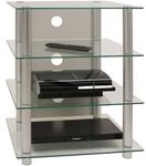 VCM HiFi M&ouml;bel | Rack Schrank Phono Regal | Alus&auml;ulen Glasb&ouml;den | Ma&szlig;e H. 70 x B.