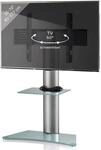 VCM TV Standfu&szlig; LED St&auml;nder Fernseh Standfuss Alu Glas Universal Universell...