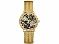 Guess Unisex Erwachsene Datum klassisch Quarz Uhr mit Edelstahl Armband W0822L2