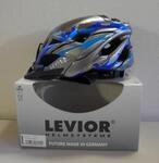 Levior Erwachsene Fahrradhelm Opus Visor, Anthrazit-Blau Gl&auml;nzend, 56-62 cm,