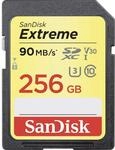 SanDisk Extreme 256 GB SDXC Speicherkarte bis zu 90 MB/Sek, Class 10, U3, V30