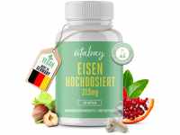 Vitabay Eisen Hochdosiert - 120 VEGANE Eisen Kapseln - 319 mg Eisenbisglycinat -