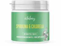 Vitabay Spirulina & Chlorella Extrakt 500 mg • 200 Tabletten • Mit 8%