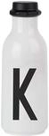 Design Letters Pers&ouml;nliche Trinkflasche Wei&szlig; (K) | BPA-Frei | 500 ml | Tritan