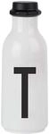 Design Letters Pers&ouml;nliche Trinkflasche Wei&szlig; (T) | BPA-Frei | 500 ml | Tritan
