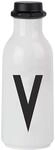 Design Letters Pers&ouml;nliche Trinkflasche Wei&szlig; (V) | BPA-Frei | 500 ml | Tritan