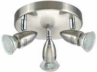 EGLO LED Deckenlampe Magnum LED, 3 flammige Deckenleuchte, Deckenstrahler aus Metall,