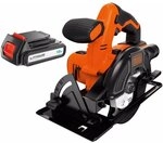 Black+Decker 18V, 2 Ah Akku-Kreiss&auml;ge/Handkreiss&auml;ge, 140 mm Durchmesser S&auml;geblatt,