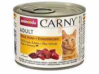 animonda Carny Adult Katzenfutter, Nassfutter für ausgewachsene Katzen, Rind, Huhn +